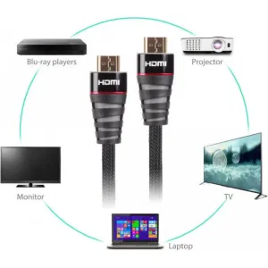 Кабель VCOM HDMI-HDMI Cable 3м (CG526S-B-3M) Кабель VCOM HDMI-HDMI Cable 3м (CG526S-B-3M)