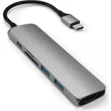 Док-станция Satechi Type-C Slim Multiport Adapter V2 Space Gray (ST-SCMA2M)