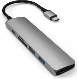 Док-станция Satechi Type-C Slim Multiport Adapter V2 Space Gray (ST-SCMA2M) Док-станция Satechi Type-C Slim Multiport Adapter V2 Space Gray (ST-SCMA2M)