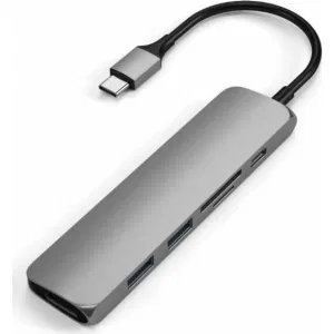 Док-станция Satechi Type-C Slim Multiport Adapter V2 Space Gray (ST-SCMA2M) Док-станция Satechi Type-C Slim Multiport Adapter V2 Space Gray (ST-SCMA2M)