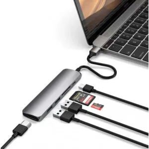 Док-станция Satechi Type-C Slim Multiport Adapter V2 Space Gray (ST-SCMA2M) Док-станция Satechi Type-C Slim Multiport Adapter V2 Space Gray (ST-SCMA2M)
