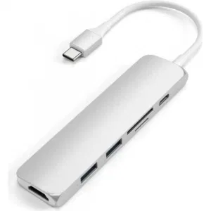 Док-станция Satechi Type-C Slim Multiport Adapter V2 Silver (ST-SCMA2S) Док-станция Satechi Type-C Slim Multiport Adapter V2 Silver (ST-SCMA2S)