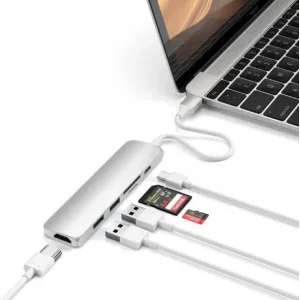 Док-станция Satechi Type-C Slim Multiport Adapter V2 Silver (ST-SCMA2S) Док-станция Satechi Type-C Slim Multiport Adapter V2 Silver (ST-SCMA2S)