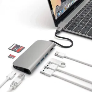 Док-станция Satechi Type-C Multi-Port Adapter 4K with Ethernet Grey (ST-TCMAM) Док-станция Satechi Type-C Multi-Port Adapter 4K with Ethernet Grey (ST-TCMAM)