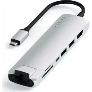 Док-станция Satechi Type-C Slim Multiport with Ethernet Adapter Silver (ST-UCSMA3S) Док-станция Satechi Type-C Slim Multiport with Ethernet Adapter Silver (ST-UCSMA3S)