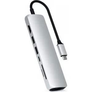 Док-станция Satechi Type-C Slim Multiport with Ethernet Adapter Silver (ST-UCSMA3S) Док-станция Satechi Type-C Slim Multiport with Ethernet Adapter Silver (ST-UCSMA3S)