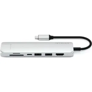 Док-станция Satechi Type-C Slim Multiport with Ethernet Adapter Silver (ST-UCSMA3S) Док-станция Satechi Type-C Slim Multiport with Ethernet Adapter Silver (ST-UCSMA3S)